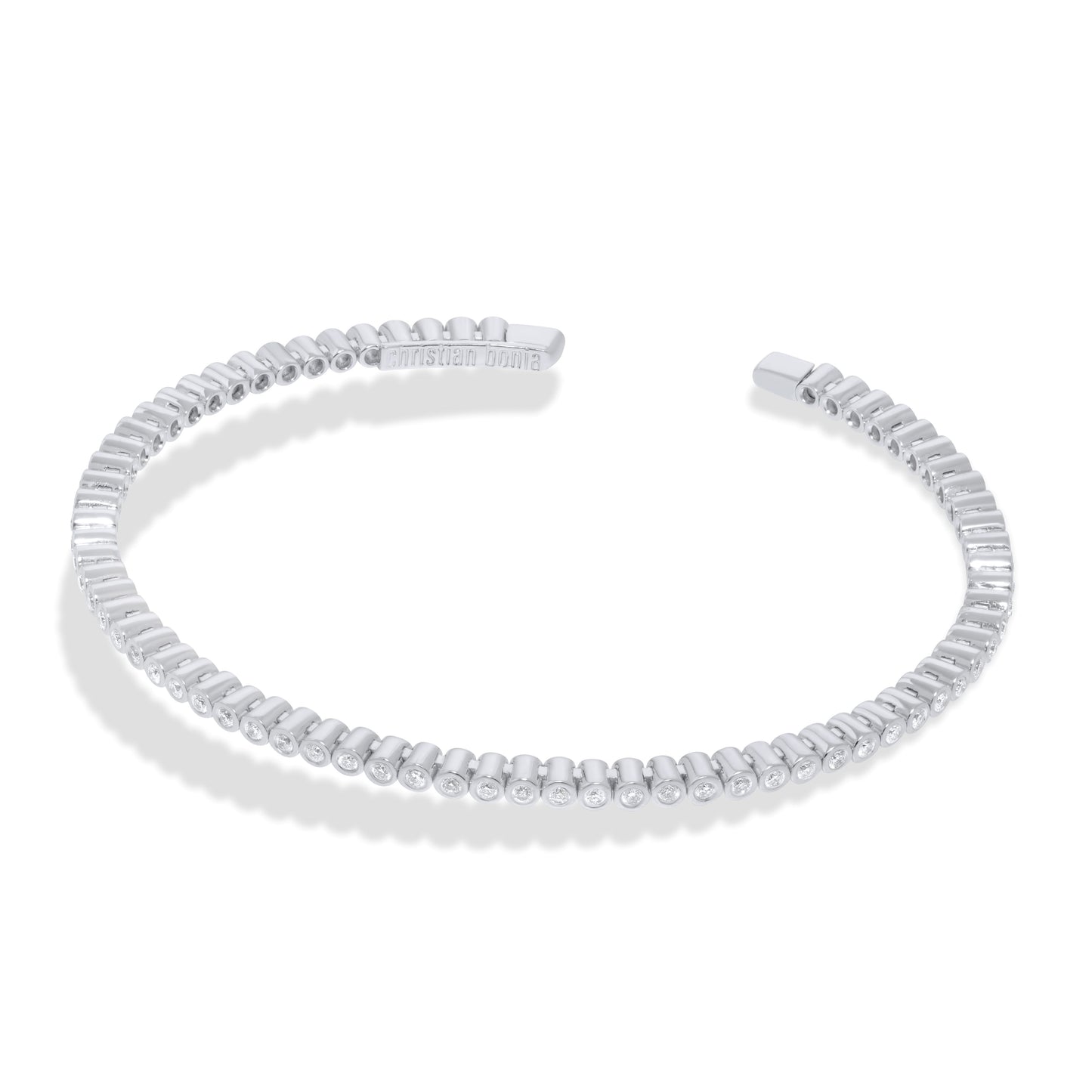White Gold Bracelet set with 0.80 Carats Diamonds. - House Of Lux