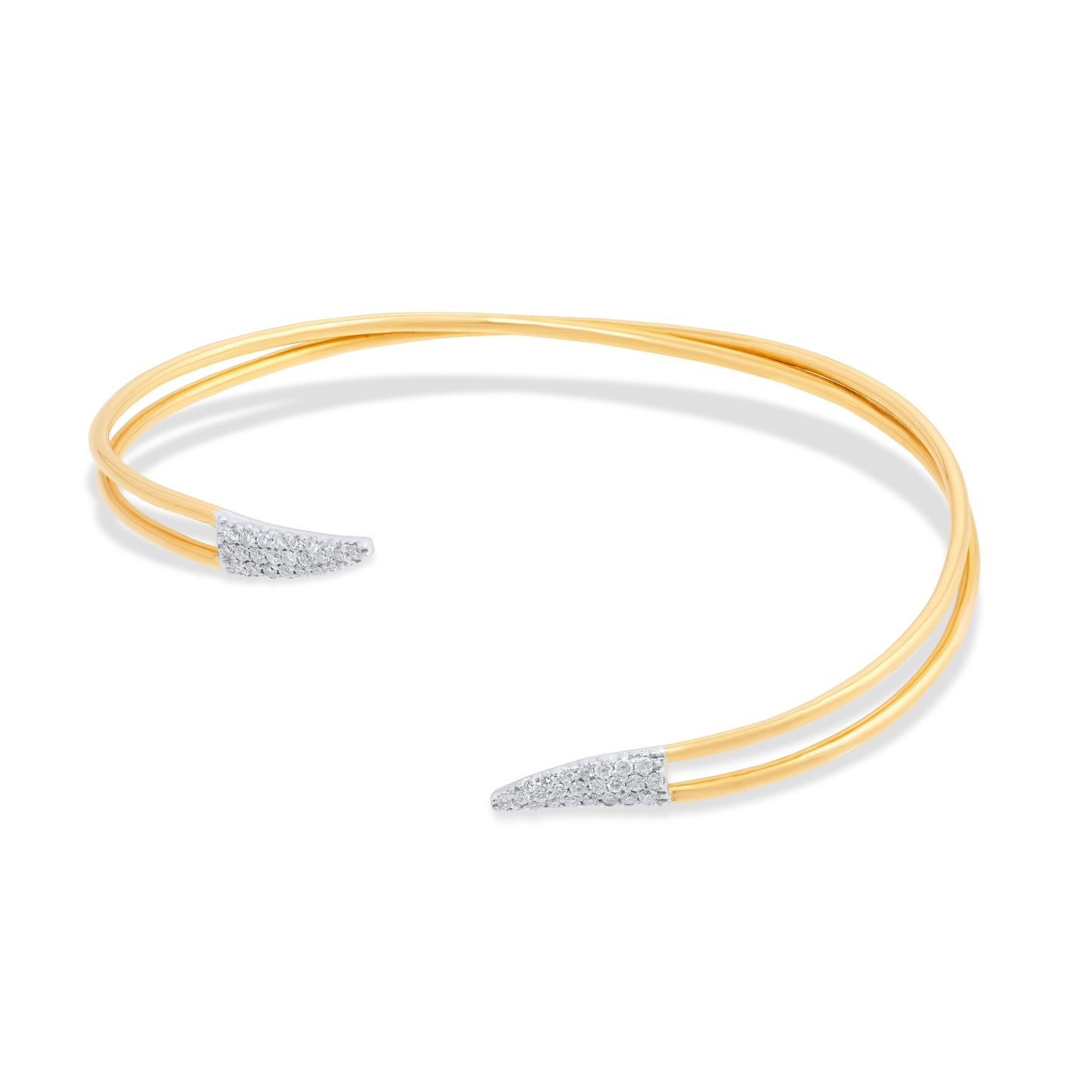Yellow Gold Bracelet set with 0.38 Carats Diamonds. - House Of Lux