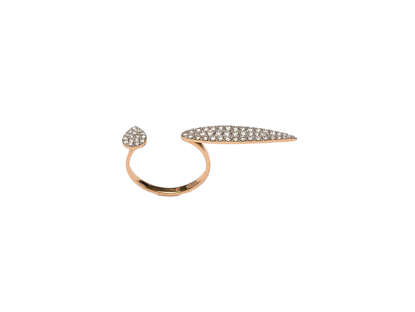 Pink Gold Ring set with 0.90 Carats Diamonds. - House Of Lux