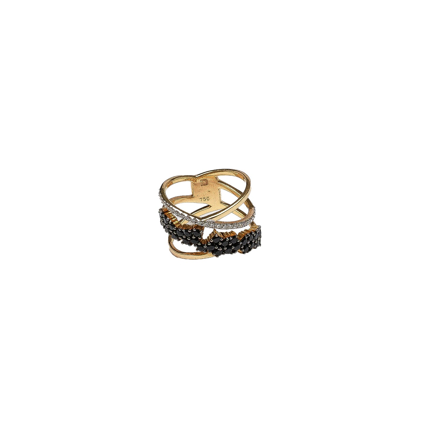 Pink Gold Ring set with 0.17 Carats Diamonds, and 1.26 Carats Spinel Stone. - House Of Lux