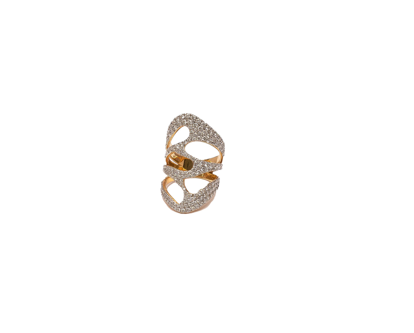 Pink Gold Ring set with 2.17 Carats Diamonds. - House Of Lux