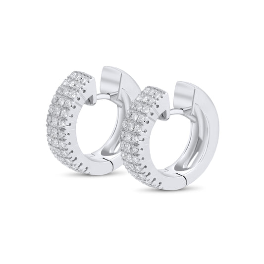 White Gold Earrings set with 0.51 Carats Diamonds.