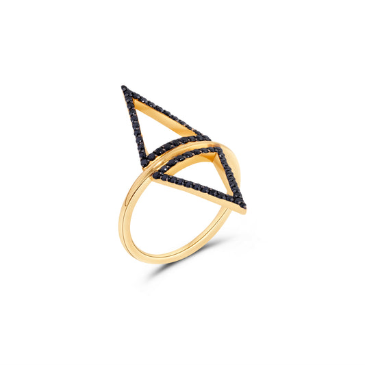 Yellow Gold Ring set with 0.48 Carats Spinel Stone.