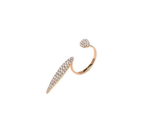 Pink Gold Ring set with 0.90 Carats Diamonds.